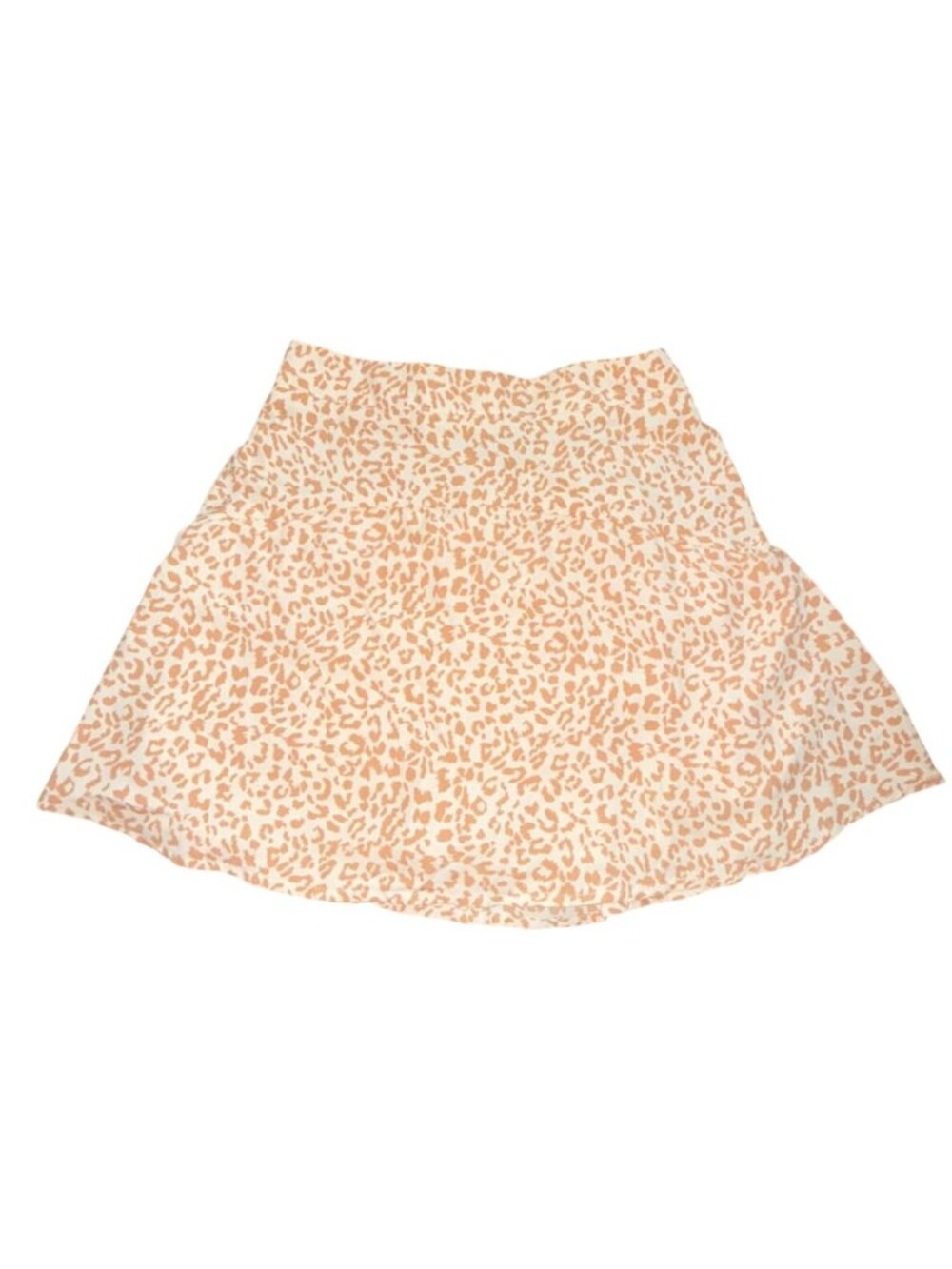 Originality Womens Animal Print Scooter Skirt-Beige/White-Size Small-GUC